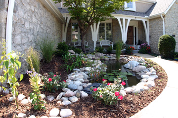 Residential Landscaping with pond